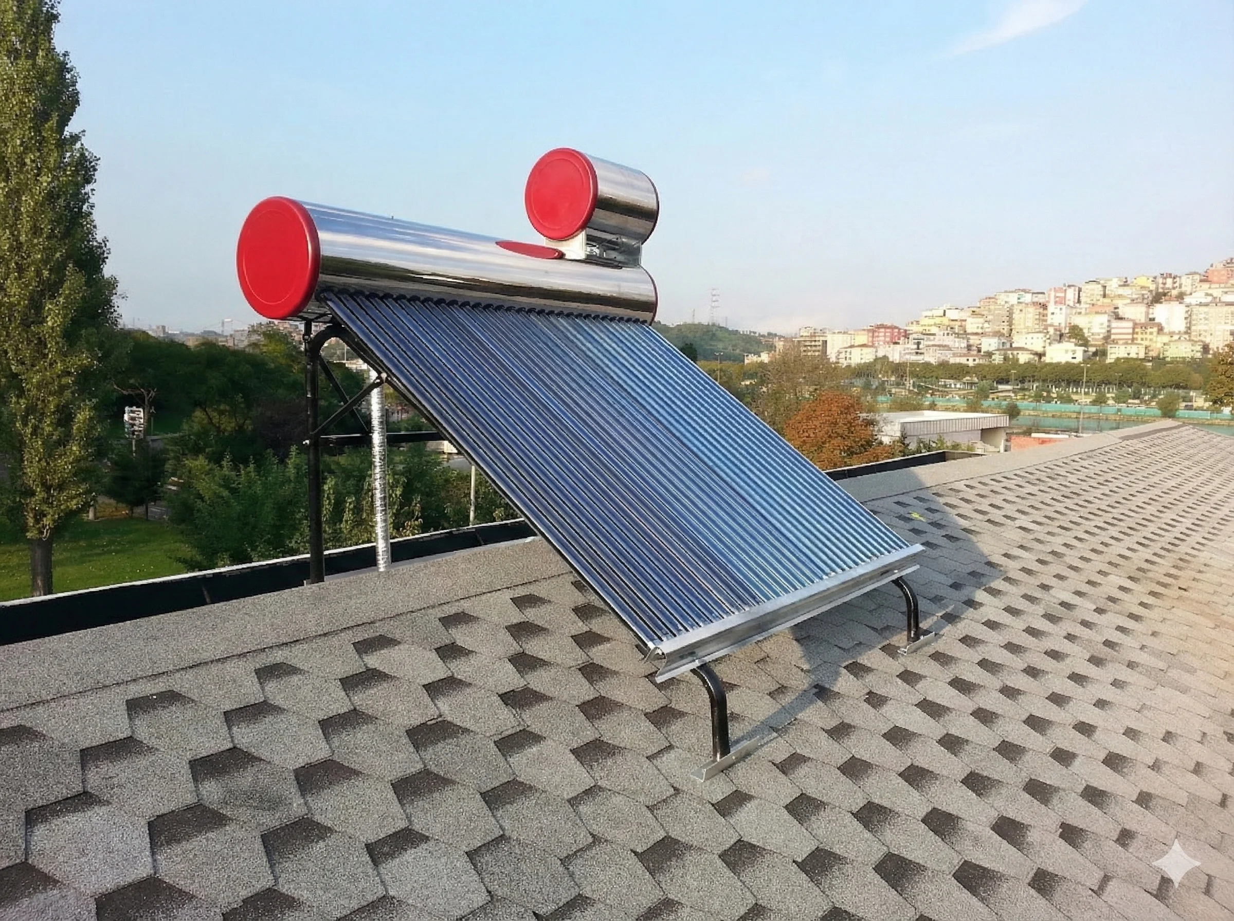 Düz Teras Vakum Tüplü Güneş Enerjisi Montajı